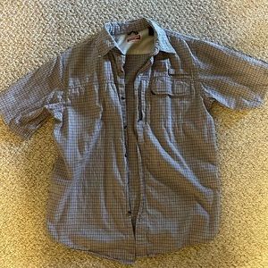 Mens short-sleeve button up